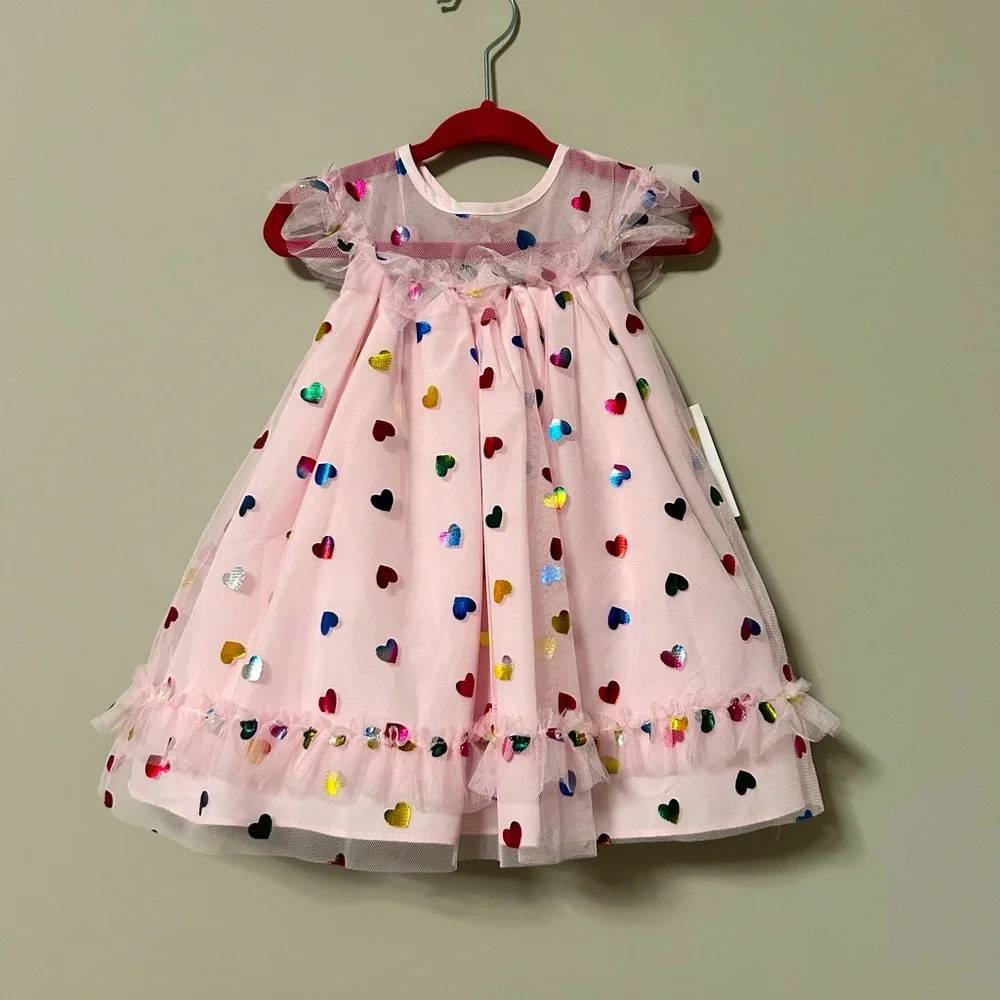 Toddler Fancy Pink Heart Dress